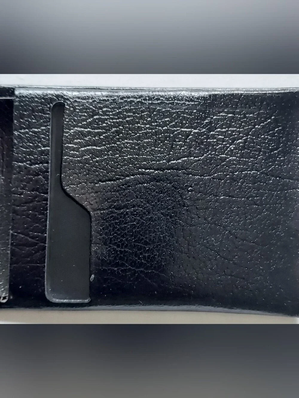 Vintage Men's Black Top Grain Leather Wallet NOS